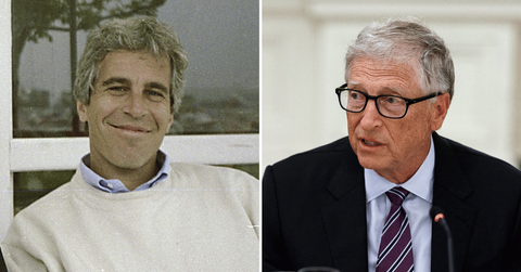 Split photo of Bill Gates, Jeffrey Epstein