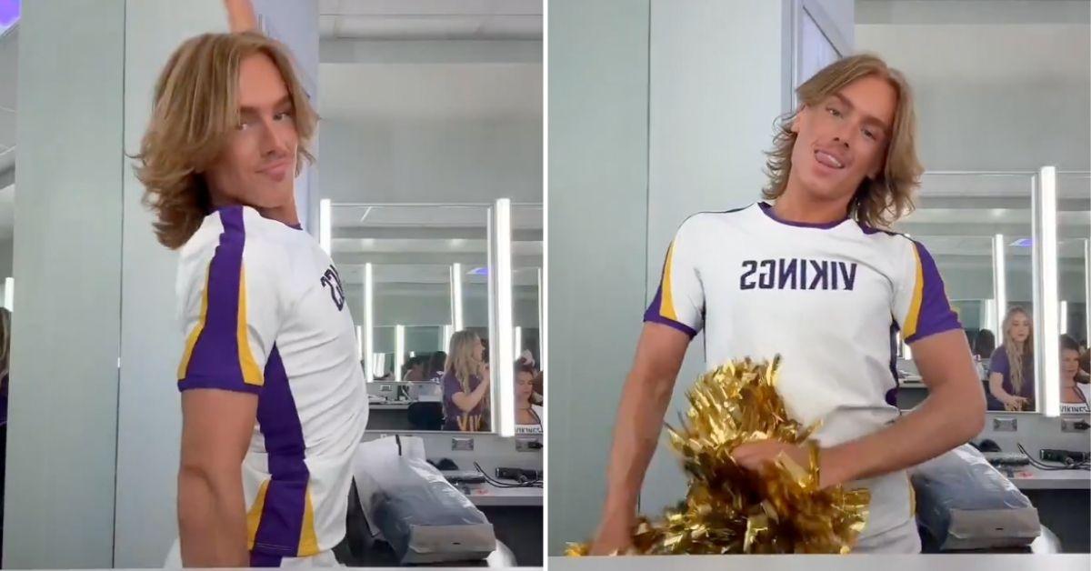 Photo of male cheerleader