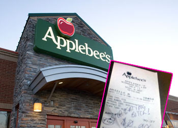 //applebees witress receipt