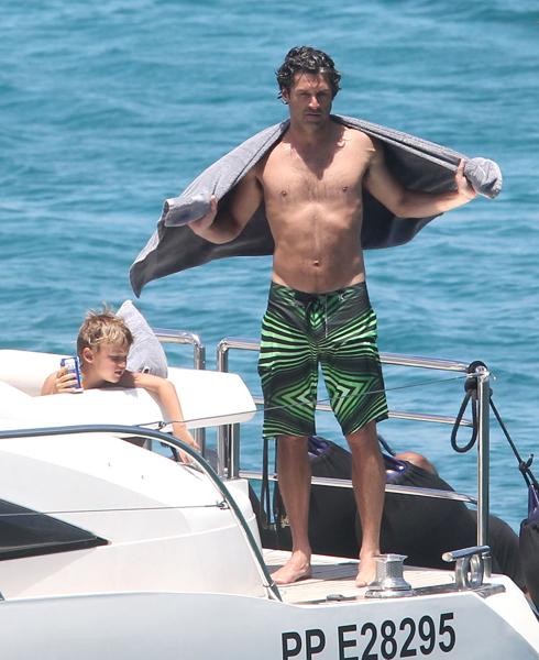 Patrick Dempsey Displays Buff Body On Family Vacation