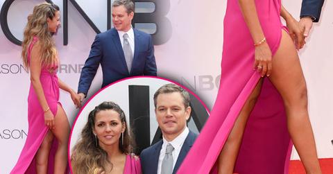 Jason Bourne Premiere Matt Damon Wife Luciana Barroso Dress