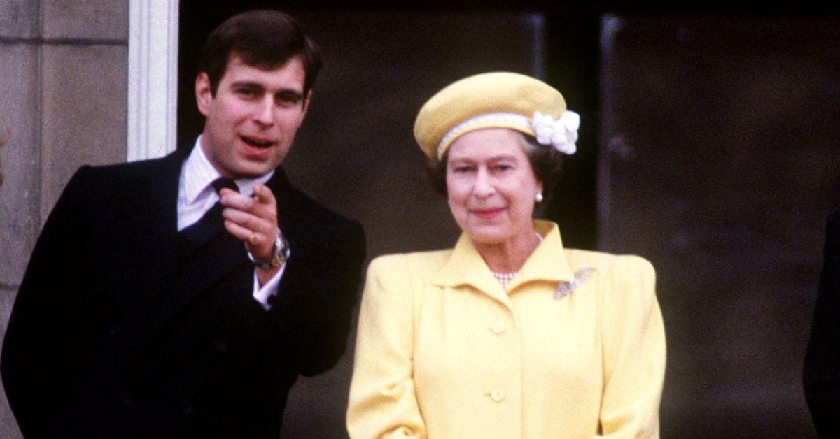 Photo of Andrew Windsor and Queen Elizabeth