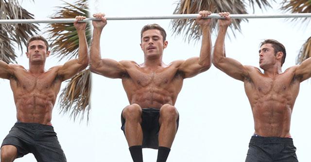 //zac efron muscles workout miami beach pp