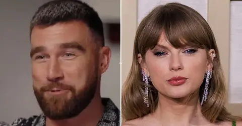 Composite image of Travis Kelce and Taylor Swift