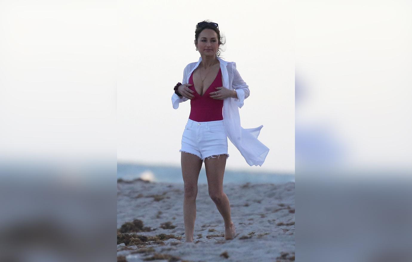 Giada De Laurentiis’ Boobs Pop Out Of Her Swimsuit In Miami Beach Photos