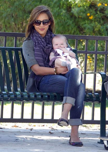 //jessica alba cash warren kids park