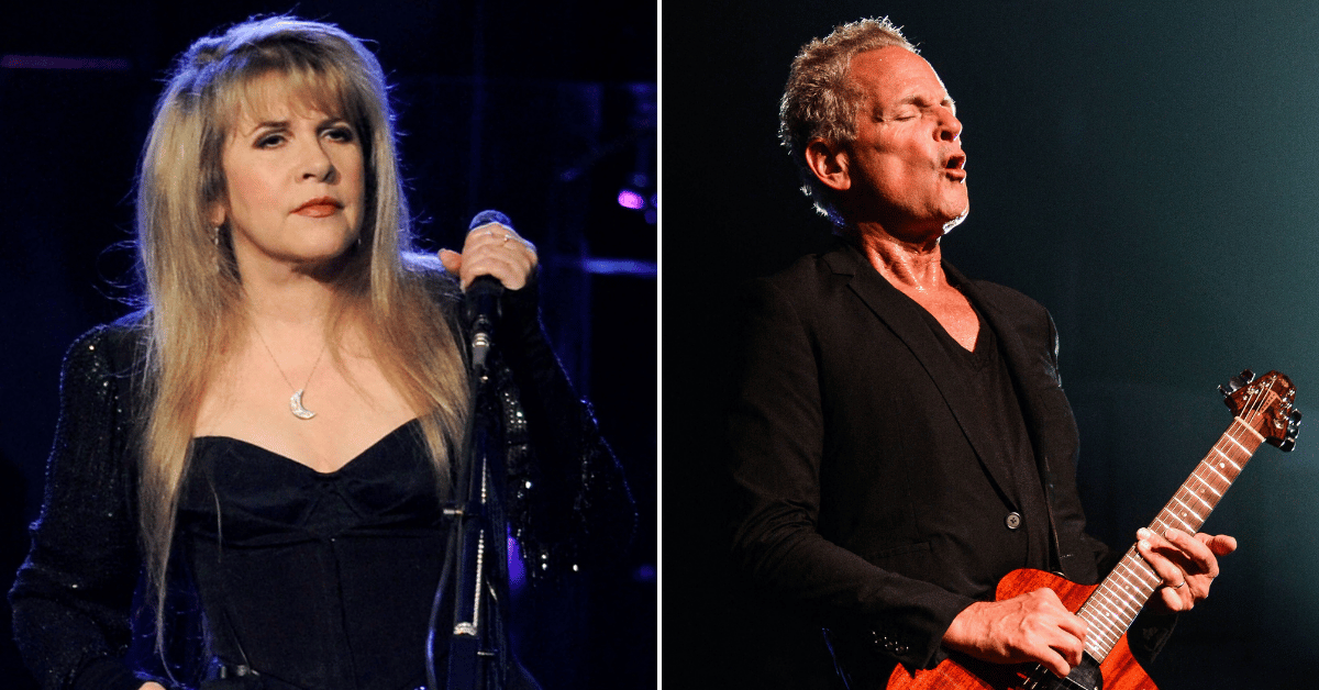 Split photo of Stevie Nicks, Lindsey Buckingham