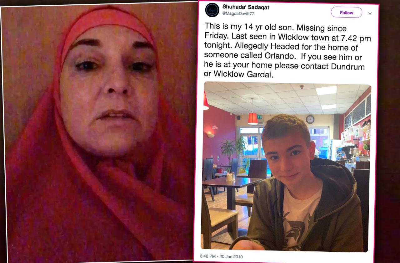 Sinead OConnor Claims Teenage Son Missing