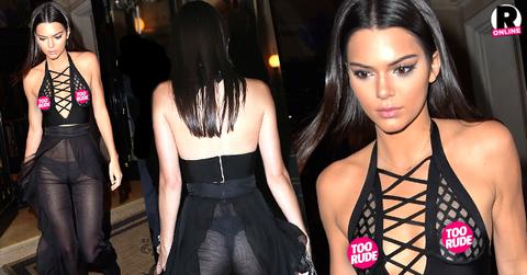 Kendall Jenner Nip Slip Butt Paris