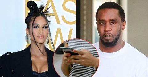 Composite photo of Cassie Ventura, Sean 'Diddy' Combs, Person Texting
