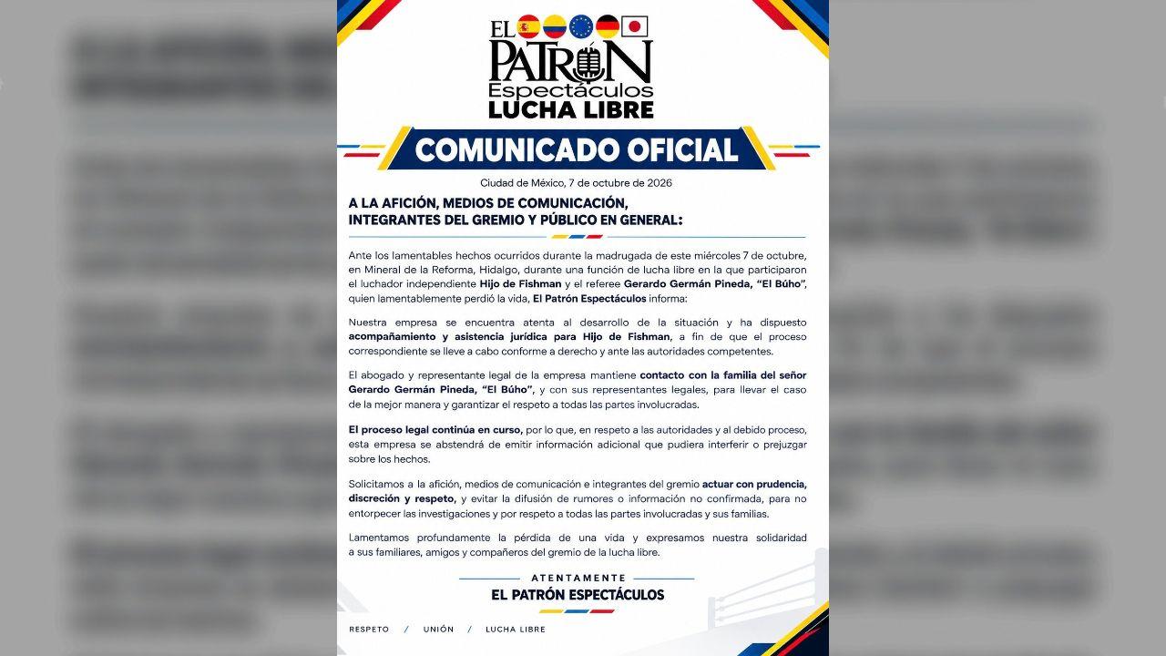 Screenshot of statement released