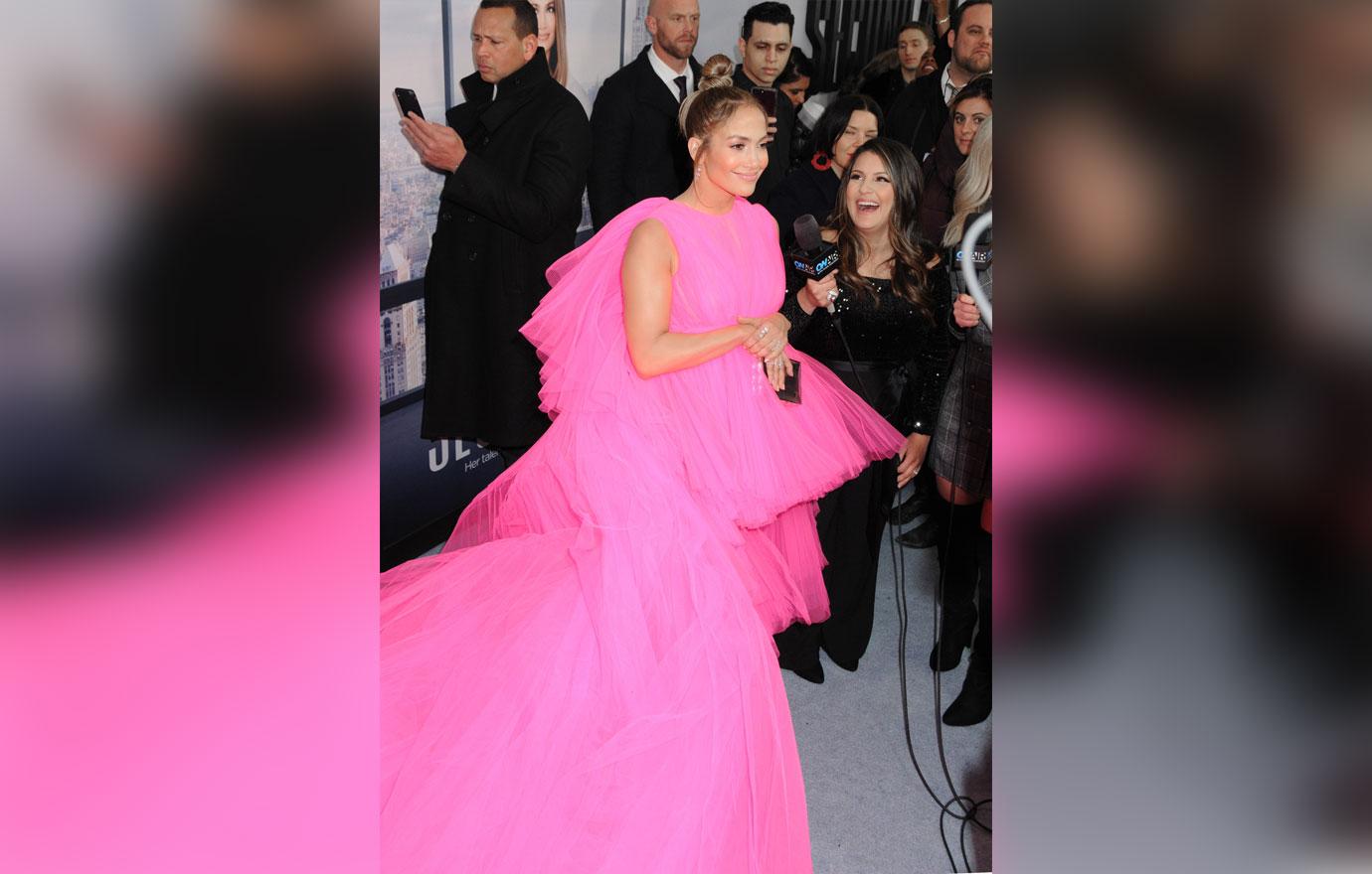 Jennifer Lopez Hot Pink Dress Second Act Premiere