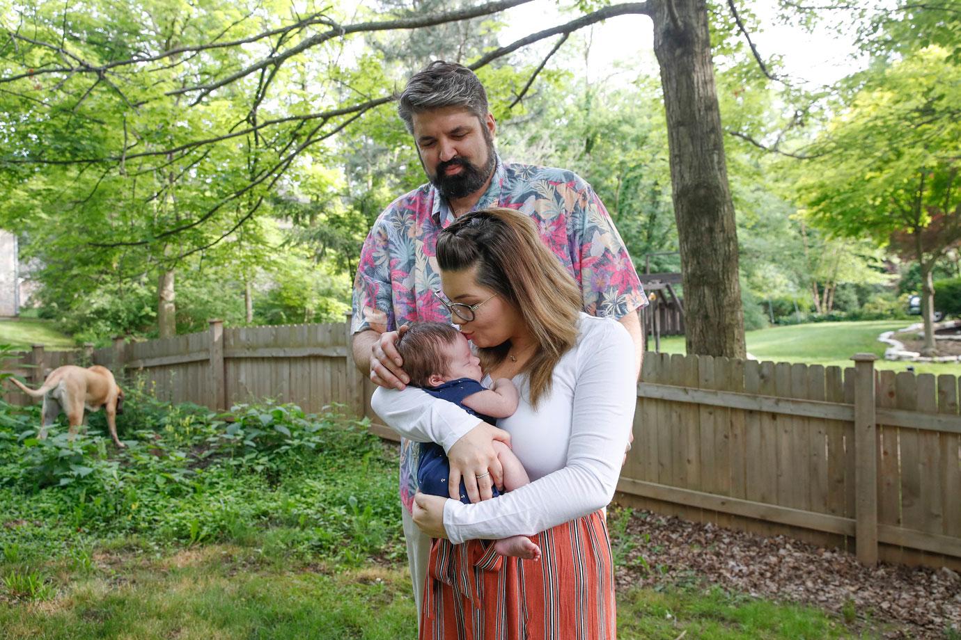 Amber Portwood with her baby James and Andrew at their house on June 14, 2018 in Indianapolis, Indiana.