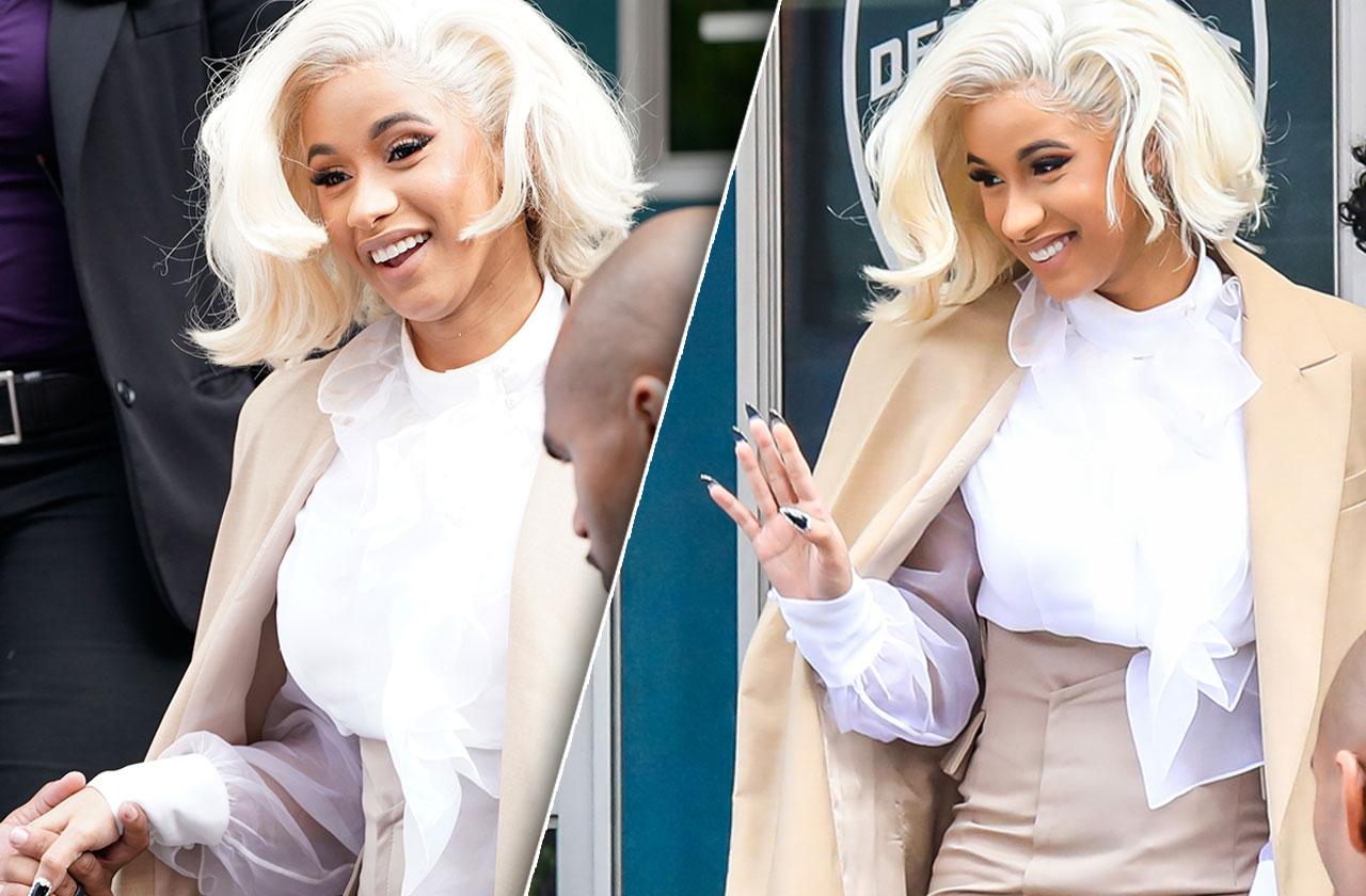 Cardi B Turns Herself In Photos