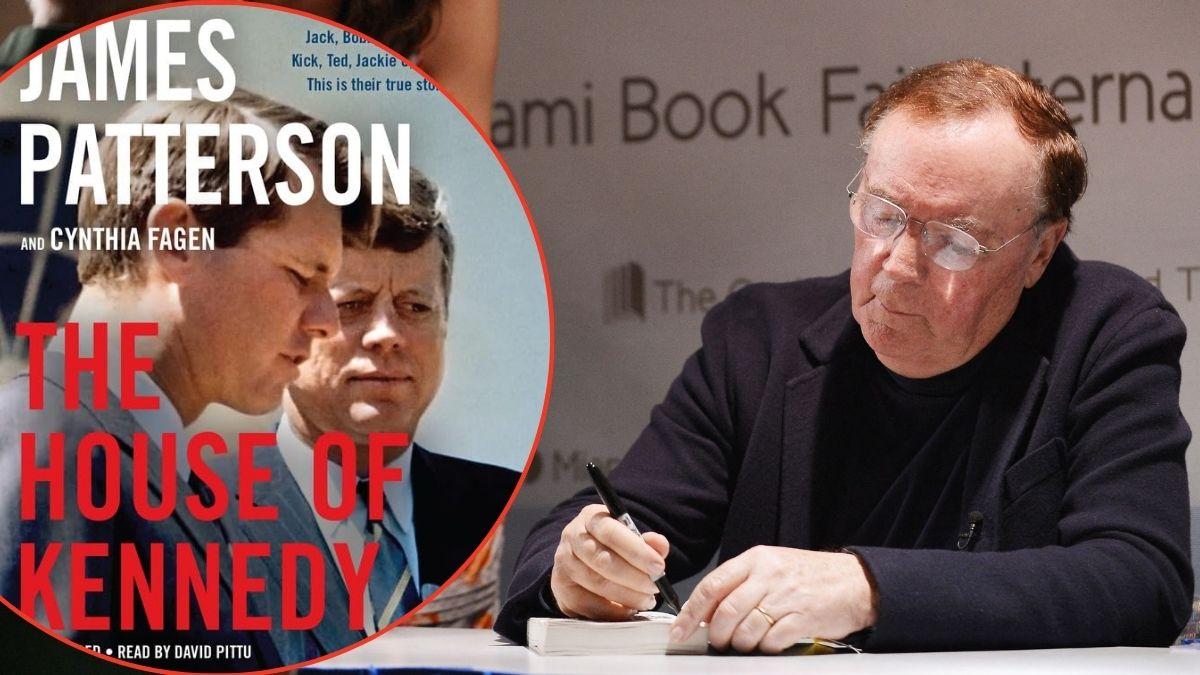 Photo of James Patterson and his book 'The Kennedy Curse'