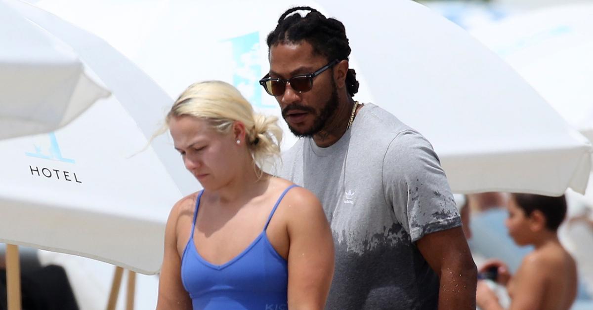 Derrick Rose And Wife Alaina Anderson Seen On Miami Beach Still Going Strong Years After Nba
