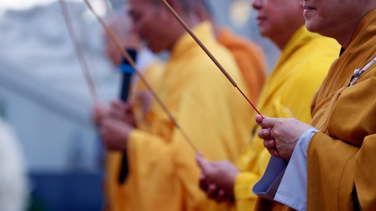The four monks were found to be in possession of drugs and sexual paraphernalia.