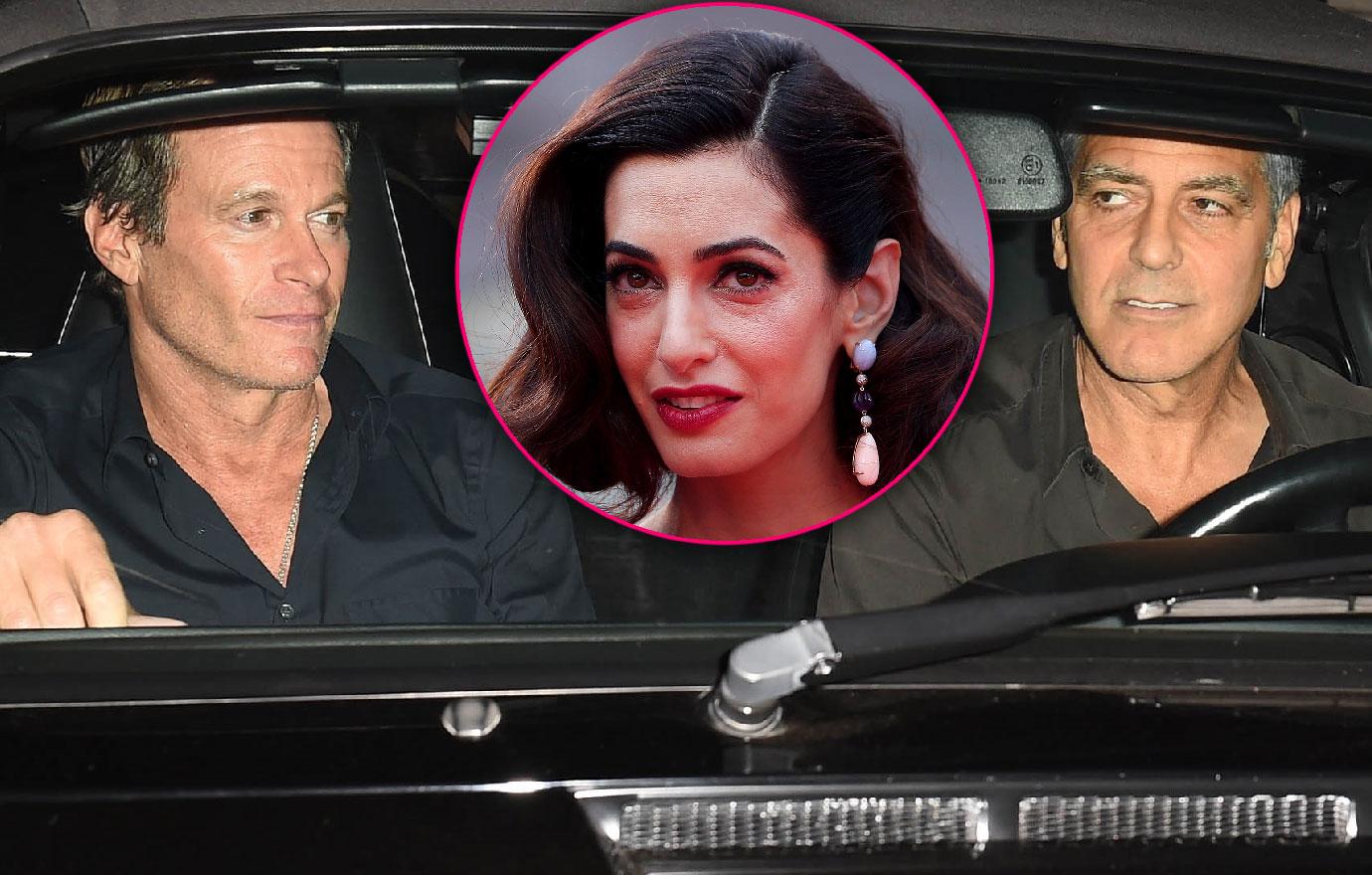 George Clooney Break From Twins Amal Guys Night Out