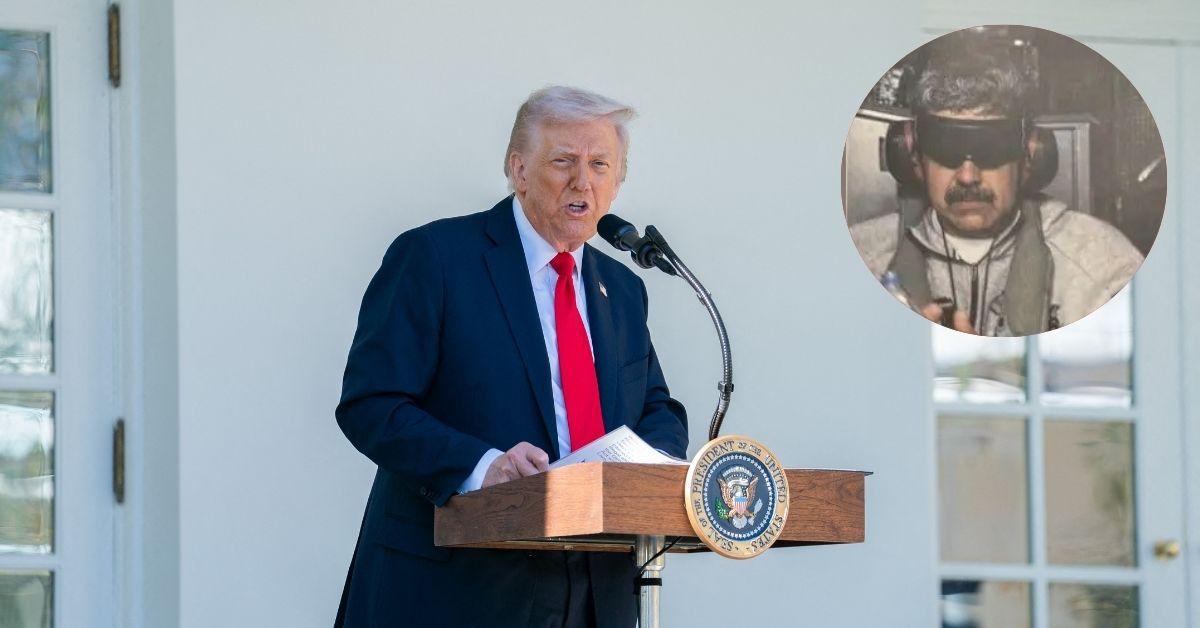 Composite photo of Donald Trump and Nicolás Maduro