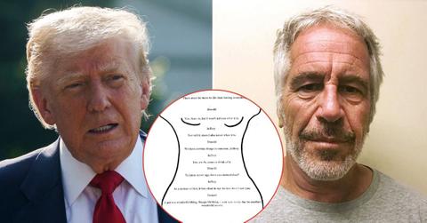Photo of Donald Trump, Birthday Note, Jeffrey Epstein