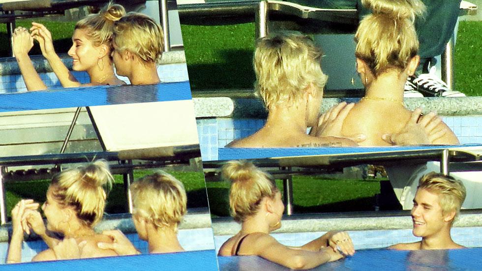 Justin Bieber & Hailey Baldwin Pool