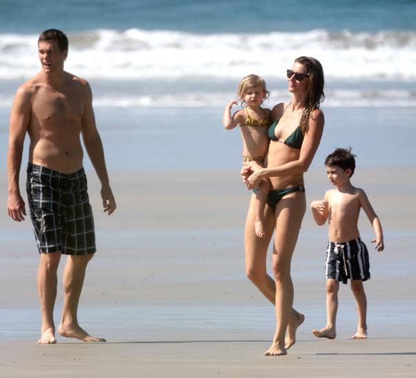 Gisele Bundhen Bikini Photos -- Family Beach Day In Costa Rica