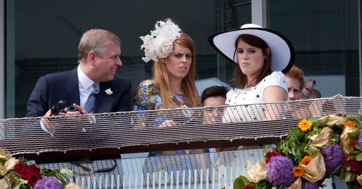 Photo of Prince Andrew with Princess Beatrice and Eugenie
