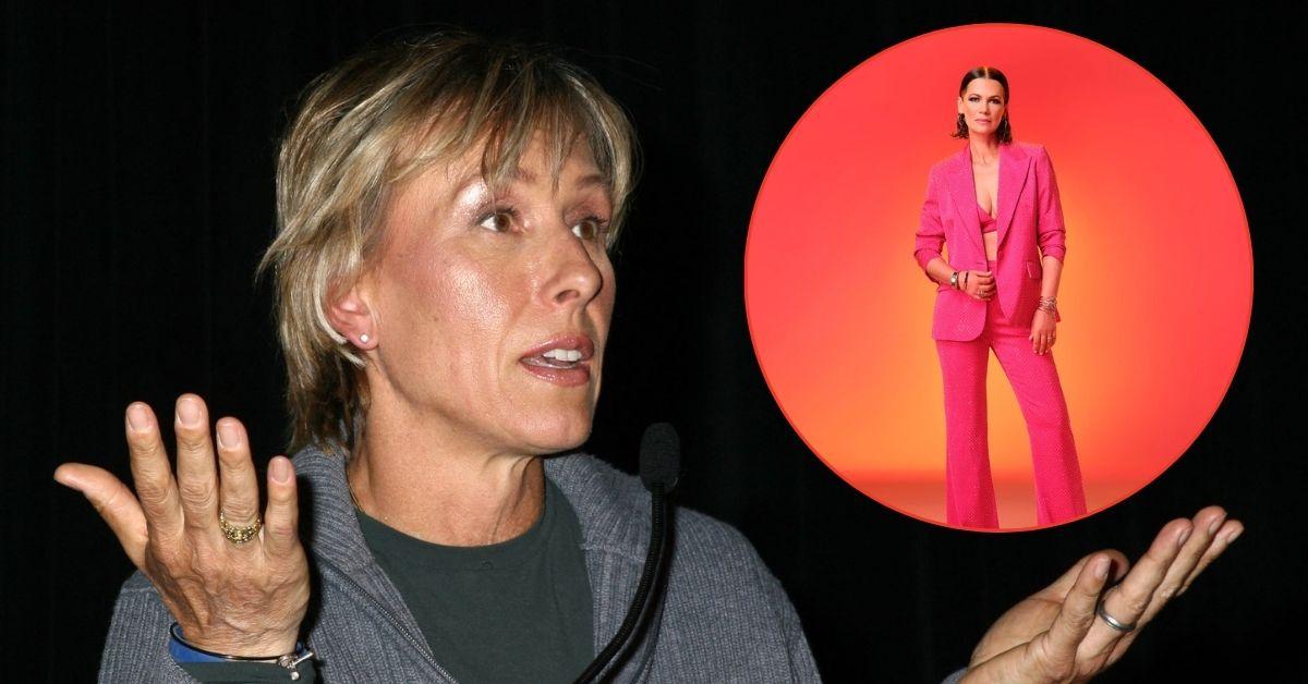 Composite photo of Martina Navratilova and Julia Lemigova