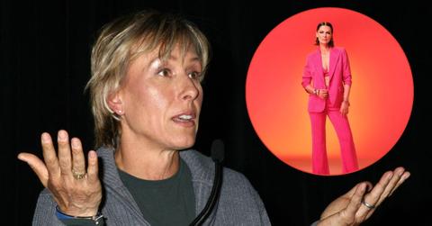 Composite photo of Martina Navratilova and Julia Lemigova