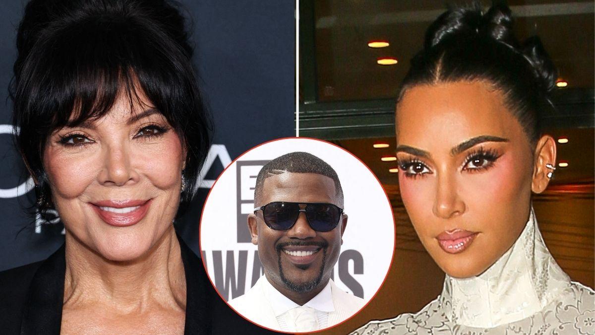 picture of Kris Jenner, Kim Kardashian and Ray J