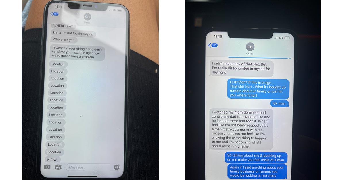 Chet Hanks' ExGirlfriend Kiana Parker Releases Text Messages About