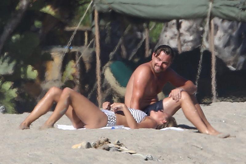 Shirtless Leonardo DiCaprio Caught Kissing Model Nina Agdal On The Beach