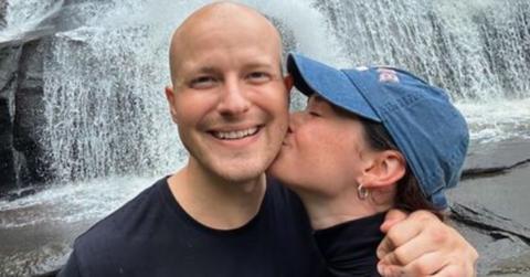 Composite photo of Paul Teale and partner Emilia Torello