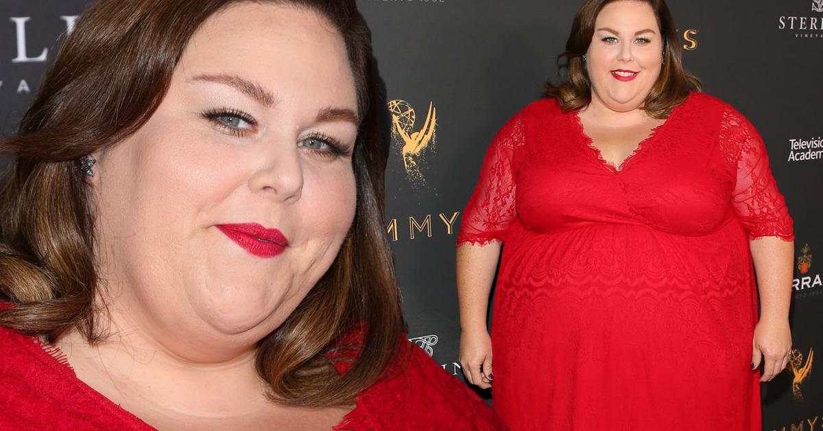 Diva Chrissy Metz Matches Fiery Temper With Red Party Dress At Emmys