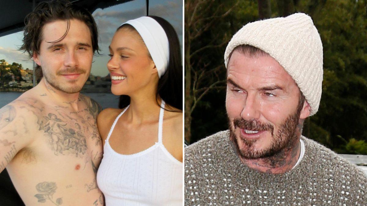 picture of Brooklyn Beckham, Nicola Peltz and David Beckham