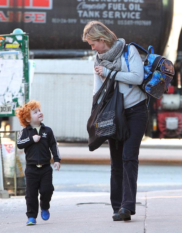 Cynthia Nixon Walks Son Home