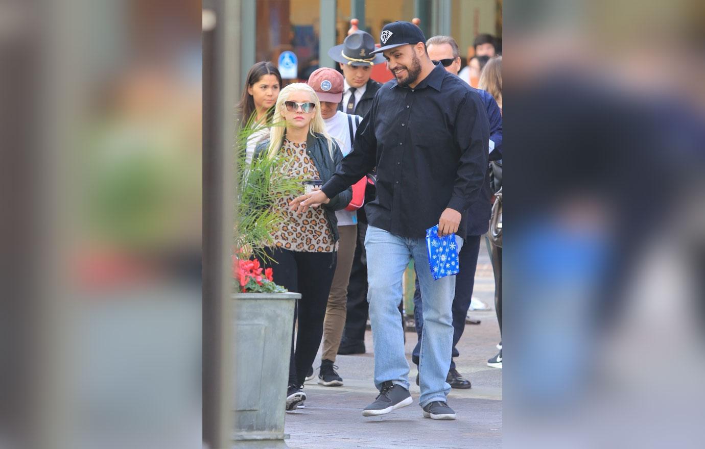 Christina Aguilera And Fiance Matthew Rutler Take Kids To Mall