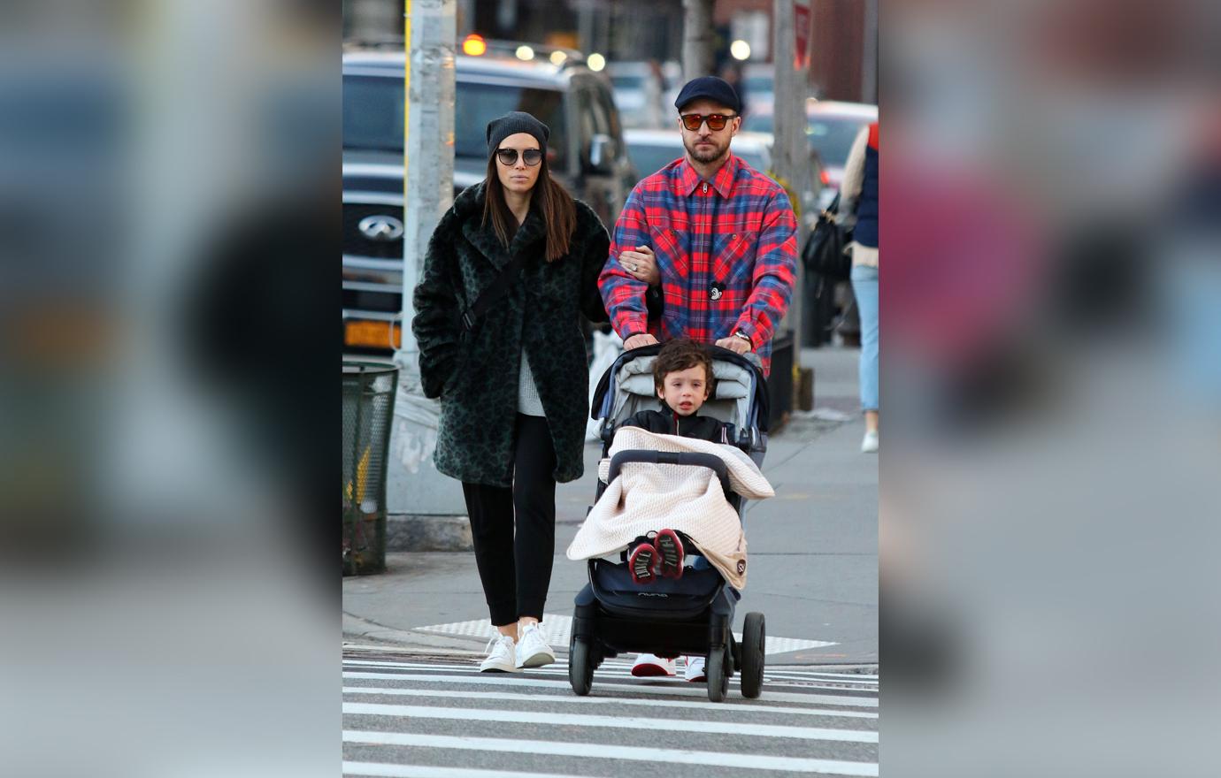 Justin Timberlake and Jessica Biel Take Son For Walk In NYC