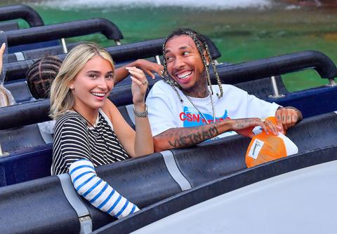 tyga gas mask photos la nightclub days after domestic violence arrest