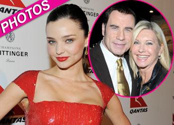 //miranda kerr face qantas john travolta olivia newton john