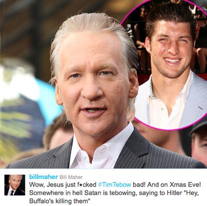 Tim Tebow Dominates Social Media Following Playoff Victory; Bill Maher  Remains Silent – The Hollywood Reporter