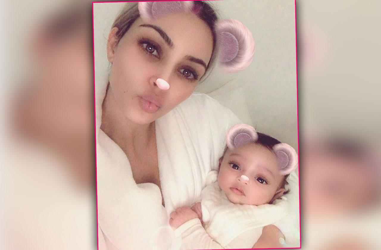 Kim Kardashian – Posts First Photo Of Baby Chicago On Instagram