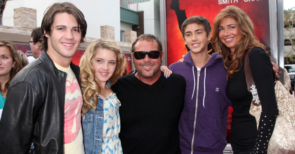 steven r mcqueen sister chad mcqueen brother and jeanie galbraith arrives at the karate kid movie premire village theater westwood ca june