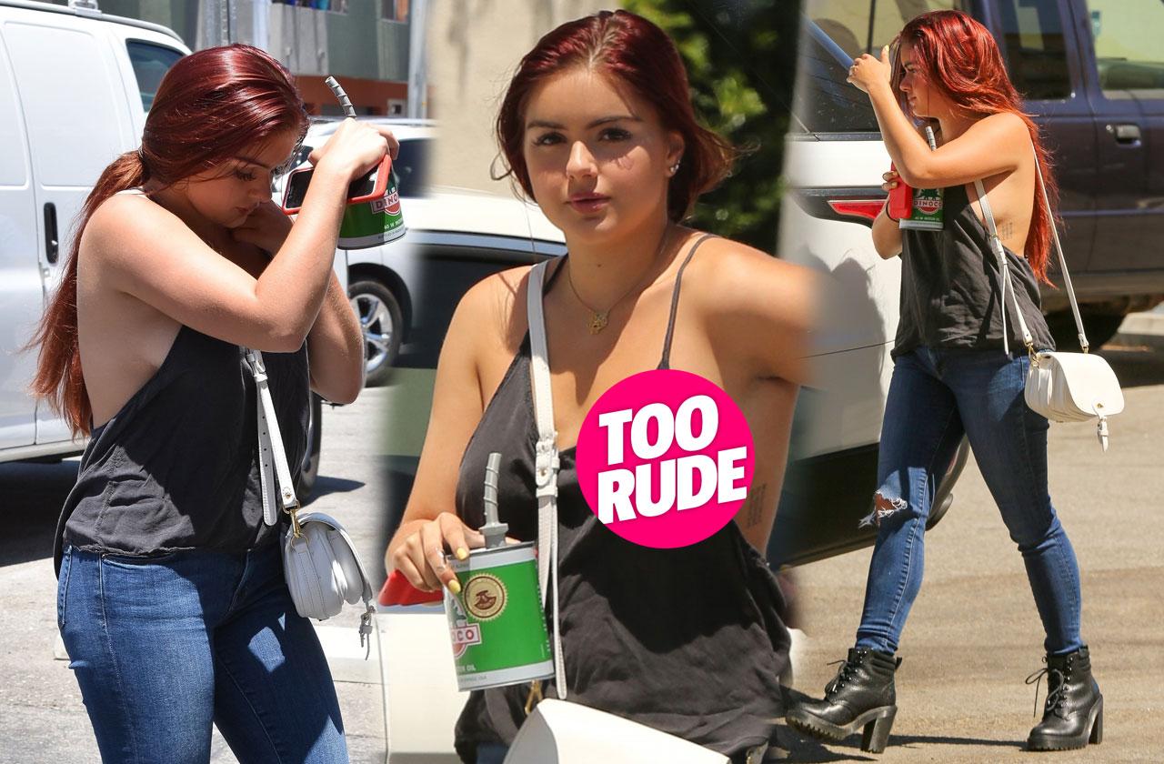 Ariel Winter Sideboob Braless Red Hair