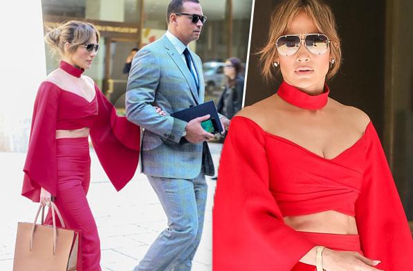 //jennifer lopez alex rodriguez holding arms red shirt boobs pants pp