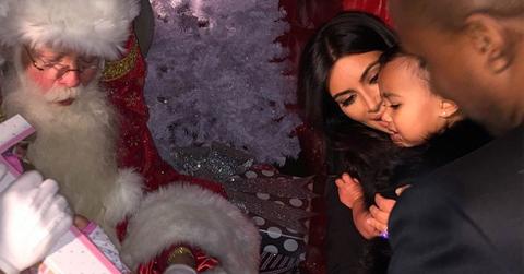 //KIm Kardashian north kanye santa