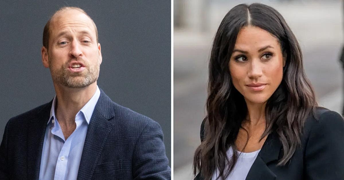 Split photos of Prince William and Meghan Markle