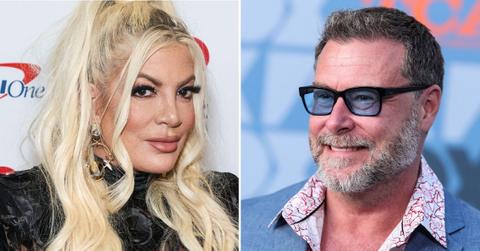 Split photo of Tori Spelling, Dean McDermott