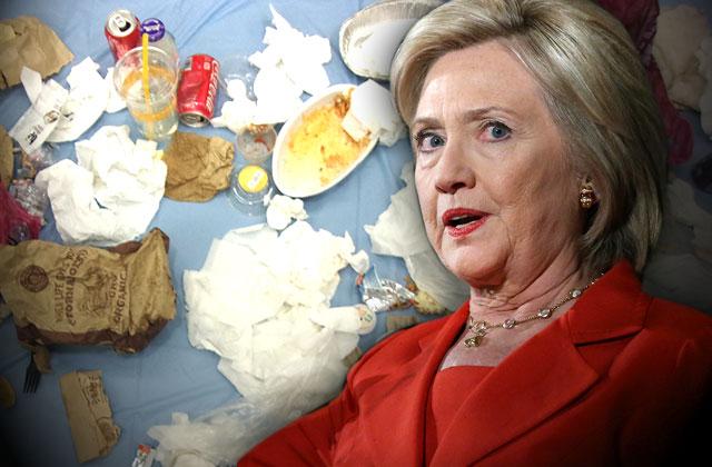 //hillary clinton secret service breach fat food trash