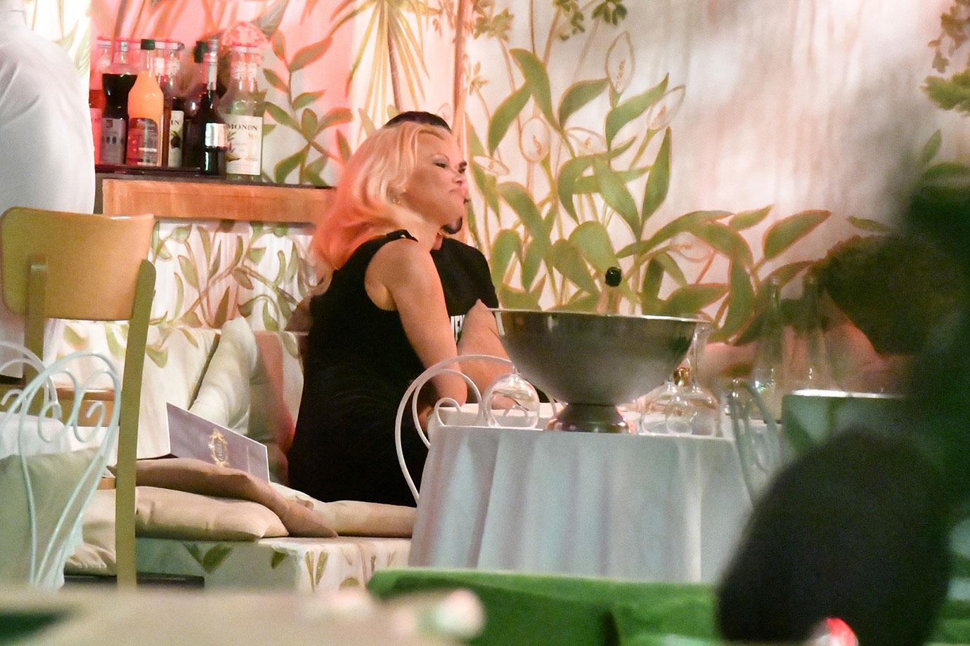 Pamela Anderson Face Adil Rami Dinner Date